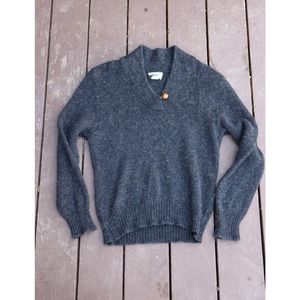 Women's Vintage REI Wool Sweater Dark Gray 80s Small